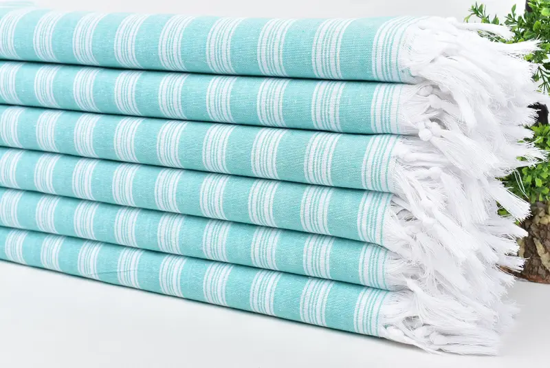 Boyfriend Christmas Gift, Bulk Order Towel, Bridal Shower Favors, Gym Towel, Fouta towel, 70x40 Cotton Striped Towel, Travel Towel, Peshtemal Towel - 3