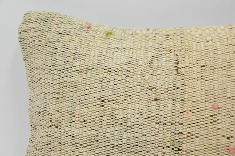 Kilim Pillow, Wholesale Cushion Cover, Cushion Cover, Ethnical Kilim Rug Pillow, Vintage Pillow, 8x16 Beige Pillow, Patio Cushion - 2