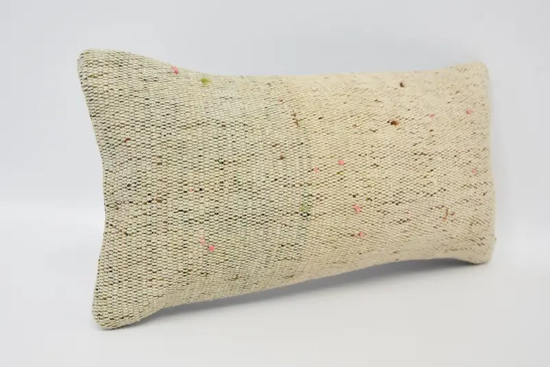 Kilim Pillow, Wholesale Cushion Cover, Cushion Cover, Ethnical Kilim Rug Pillow, Vintage Pillow, 8x16 Beige Pillow, Patio Cushion - 3