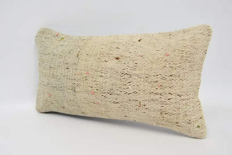 Kilim Pillow, Wholesale Cushion Cover, Cushion Cover, Ethnical Kilim Rug Pillow, Vintage Pillow, 8x16 Beige Pillow, Patio Cushion - 4