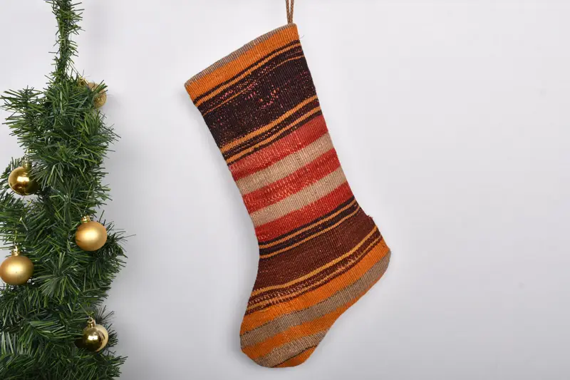 素朴なキリムデザイン、7インチのクリスマスオーナメントクリスマスストッキング