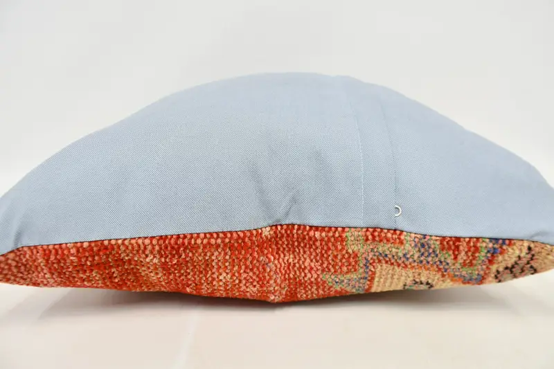 Boho Pillow, Pillow, Boho Pillow Sham Cover, Toss Pillow Case, Vintage Kilim Throw Pillow, 24x24 Red Pillow Cover, Accent Throw Pillow Case - 5