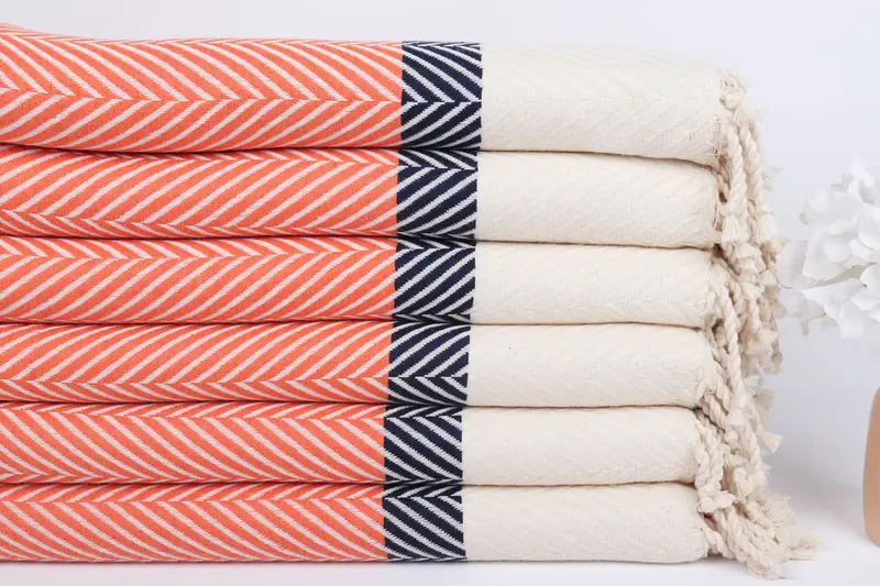 Bridal Shower Gift, Home Decor Gifts, Fringed Turkish peshtemal beach towel USA, Custom Gifts, 84x40 Cotton Striped Towel, Personalized Wedding Gift - 3