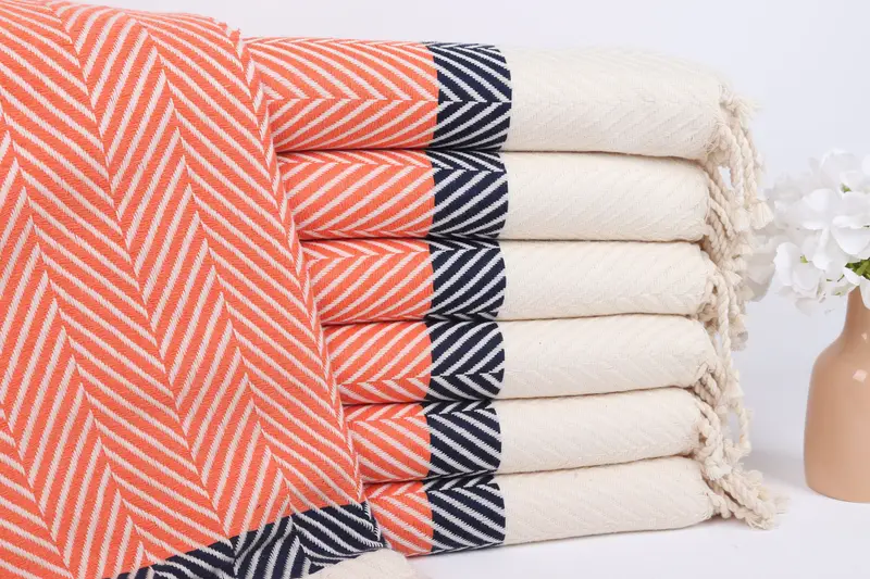 Bridal Shower Gift, Home Decor Gifts, Fringed Turkish peshtemal beach towel USA, Custom Gifts, 84x40 Cotton Striped Towel, Personalized Wedding Gift - 1