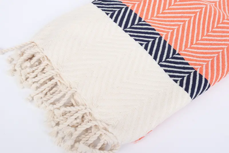 Bridal Shower Gift, Home Decor Gifts, Fringed Turkish peshtemal beach towel USA, Custom Gifts, 84x40 Cotton Striped Towel, Personalized Wedding Gift - 7