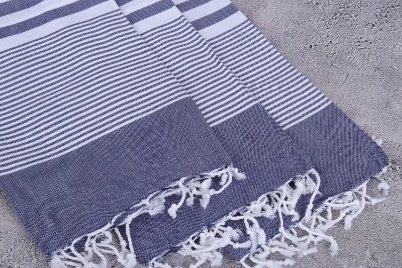 Organic Turkish towel, Turkish bath towel, 70x40 Cotton Striped Towel, Embroidered Turkish Towel, Handmade Gift, Personalize Gift, Peshtemal Towel - 5