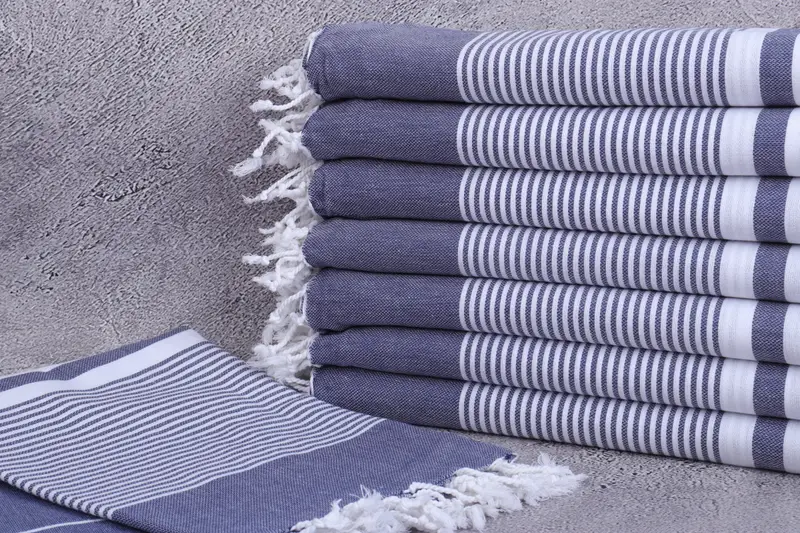 Organic Turkish towel, Turkish bath towel, 70x40 Cotton Striped Towel, Embroidered Turkish Towel, Handmade Gift, Personalize Gift, Peshtemal Towel - 2