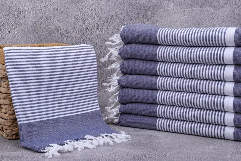Organic Turkish towel, Turkish bath towel, 70x40 Cotton Striped Towel, Embroidered Turkish Towel, Handmade Gift, Personalize Gift, Peshtemal Towel - 3