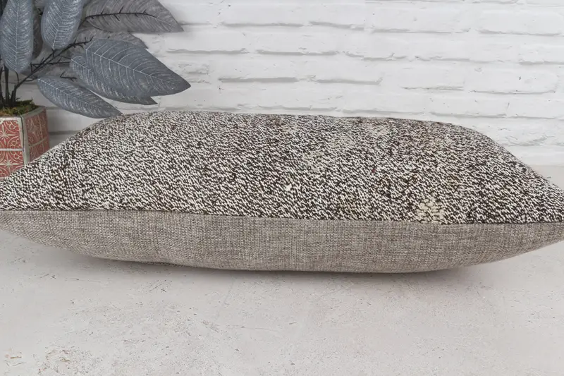 12x24 Gray Cushion Cover, Cotton Cushion Case, Ottoman Pillow Cover, Home Decor Pillow, Vintage Kilim Pillow, Vintage Pillow, Pillow Case - 6