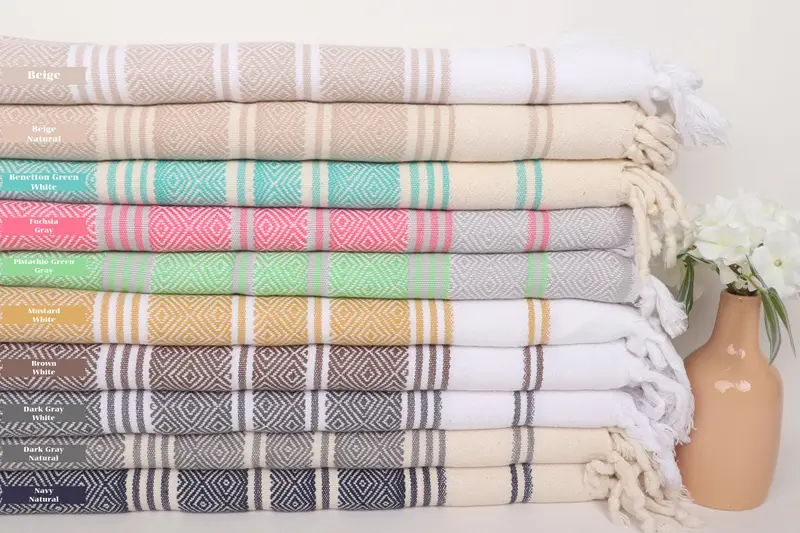 Turkish Tea Towel, Personalized Hand Towel, Small Bath Towels, 40x18 Cotton Diamond Towel, Bridal Shower Gift, Summer Towel, Bachelorette Gifts - 2