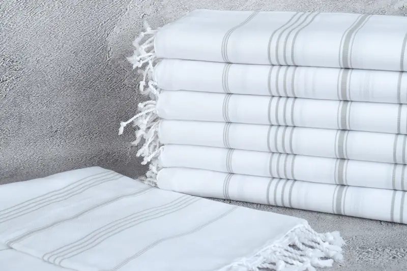 Customized Turkish Towel, Sand-resistant towel, Personalized Gifts, 70x40 Cotton Striped Towel, Monogram Towels, Bridesmaid Gifts, Gift For Coworker - 2
