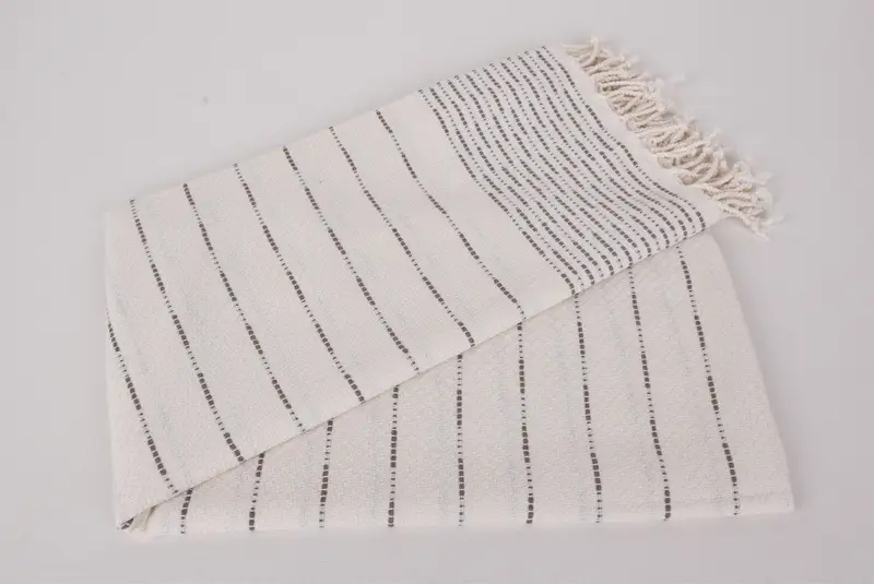 Yoga Towel, Gift For Him, 70x38 Cotton Striped Design Towel, Hammam towel, Travel Towel, Gift For Wedding Day, Absorbent towel, Wedding Gift Ideas - 3