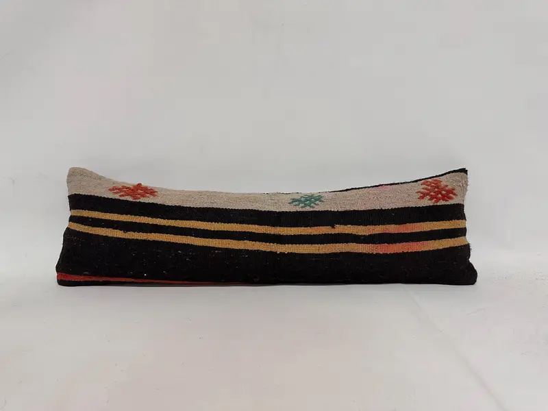 Interior Designer Pillow, Pillow Case, 12x43 Brown Pillow Sham, Home Decor Pillow, Kilim Pillow, Bright Cushion Cover, Anatolian Cushion - 1