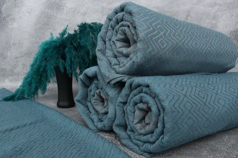 Bridal Shower Gift, 104x80 Cotton Diamond Towel, Turkish Blanket, Beach Wedding Favor, Wedding Gift, Gift For The Home Decor, Woven Throw Blanket - 8