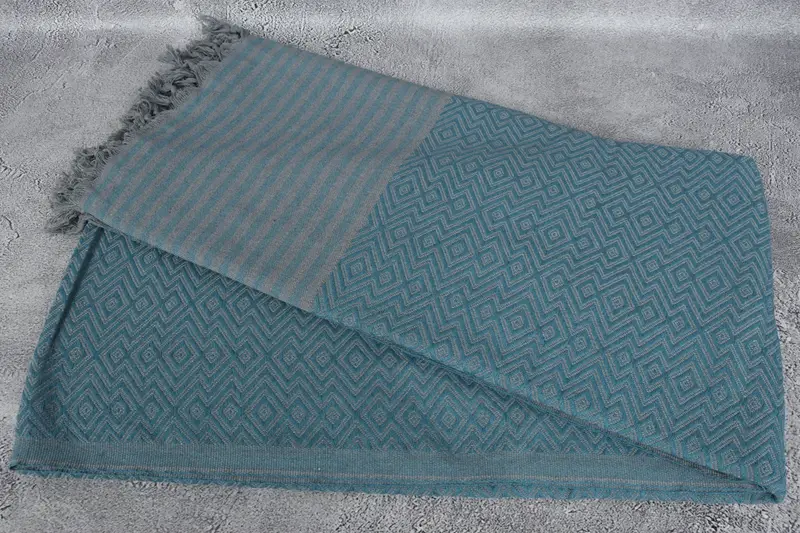 Bridal Shower Gift, 104x80 Cotton Diamond Towel, Turkish Blanket, Beach Wedding Favor, Wedding Gift, Gift For The Home Decor, Woven Throw Blanket - 6