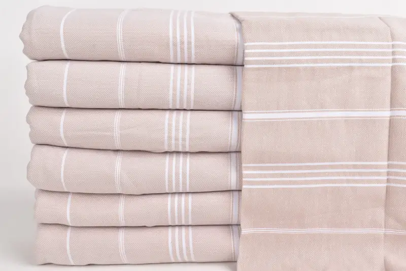 Baby Boy Gift, 88x60 Cotton Striped Towel, Turkish Blanket, Woven Blanket, Organic Beach Blanket, Boho Throw Blankets, Girl Trip Party Favor - 3