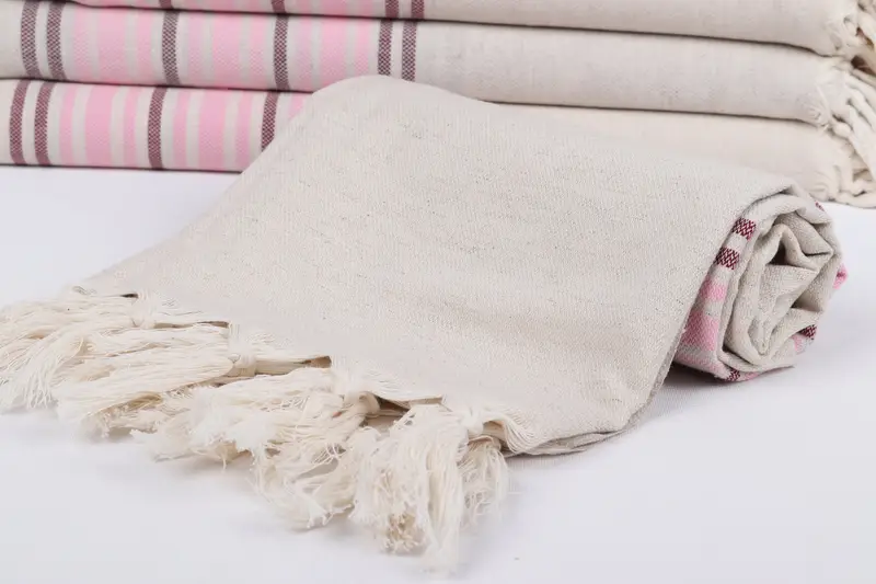 Personalized Wedding Gift, Hammam Towel USA, Custom Gift, Personalized Towel Gift, Bridesmaid Gifts, 70x40 Linen Striped Towel, Employee Gifts - 4
