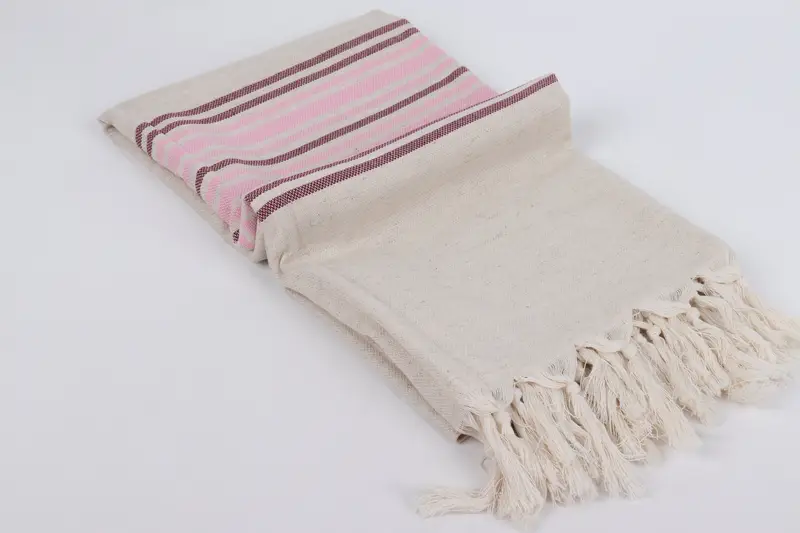 Personalized Wedding Gift, Hammam Towel USA, Custom Gift, Personalized Towel Gift, Bridesmaid Gifts, 70x40 Linen Striped Towel, Employee Gifts - 6