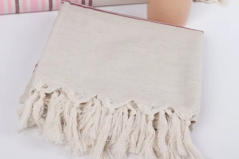 Personalized Wedding Gift, Hammam Towel USA, Custom Gift, Personalized Towel Gift, Bridesmaid Gifts, 70x40 Linen Striped Towel, Employee Gifts - 5
