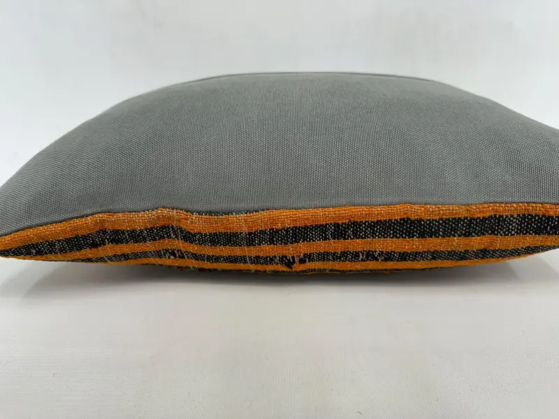 Bequemes Wurfkissenbezug, handgefertigtes Kilimkissen, dekorative Kissenkoffer, Kissenbedeckung, Boho -Kissenschein -Abdeckung, 12x20 Orangenkissen, Boho -Kissen - 7