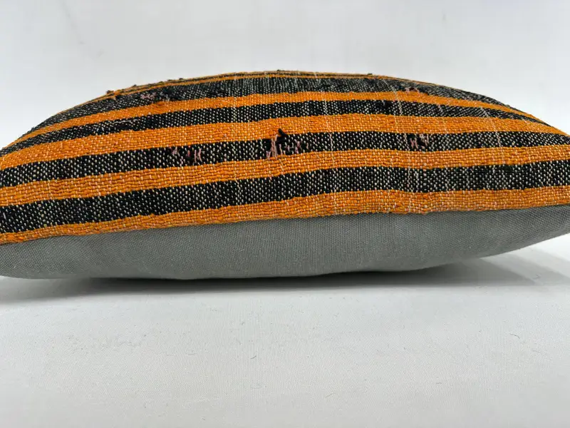 Bequemes Wurfkissenbezug, handgefertigtes Kilimkissen, dekorative Kissenkoffer, Kissenbedeckung, Boho -Kissenschein -Abdeckung, 12x20 Orangenkissen, Boho -Kissen - 5
