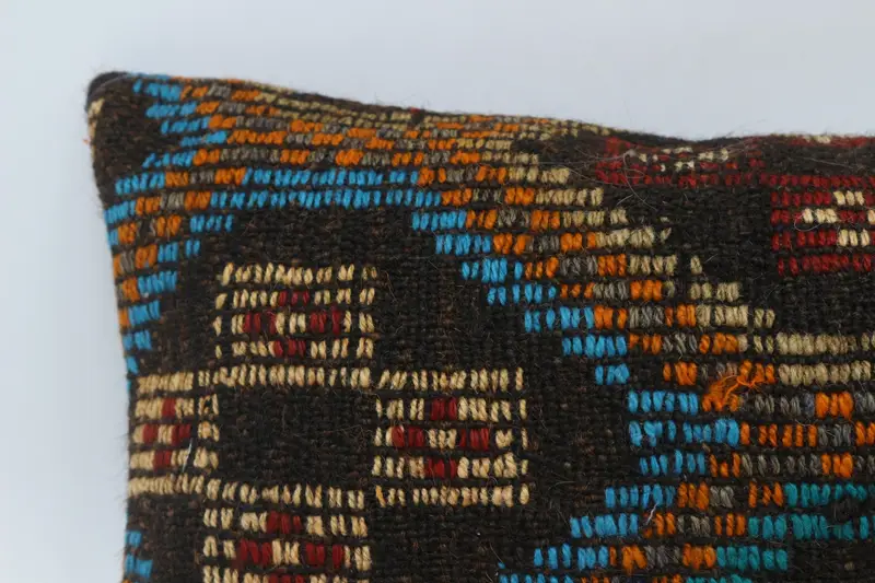 Antique Pillows, Boho Pillow Sham Cover, 12x48 Orange Cushion Cover, Custom Pillow Case, Pillow Cover, Vintage Kilim Pillow - 2