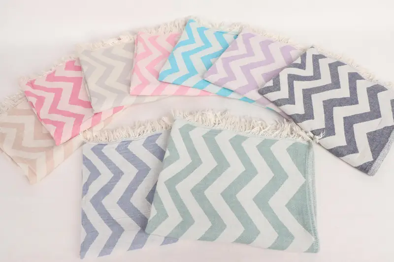 Monogram Kitchen Towel, House Warming Gift, Summer Towel, Personalized Gifts, Personalized Dish Towel, Guest Towel, 40x24 Cotton Zigzag Design Towel - 3