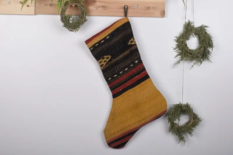 幅19インチのクリスマスオーナメントパターン、お祝いクリスマスストッキング