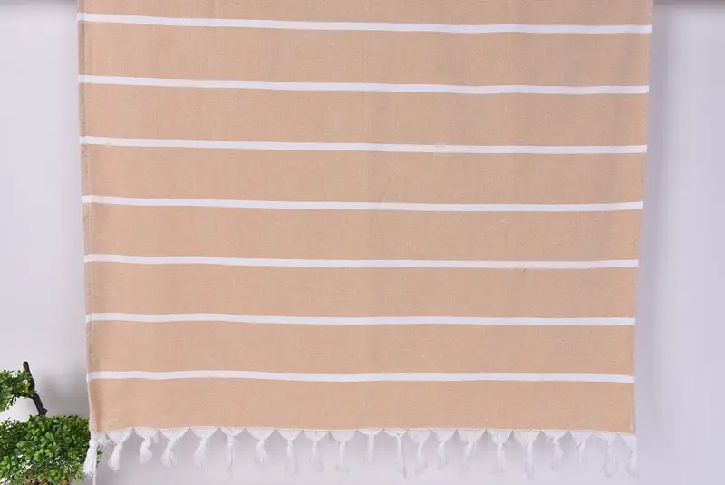 Beach towel, Peshtemal Towel USA, Bridal Shower Favors, Beach Size Towel, Organic towel, Merry Christmas Gifts, 64x40 Cotton Striped Terry Towel - 8
