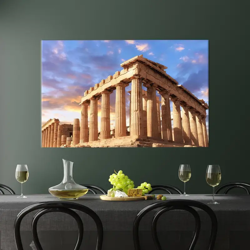 Parthenon Duvar Sanatı, Yunan Tuval Sanatı, UNESCO Duvar Sanatı, Yunanistan Sanat Dekoru, Tuval Duvar Sanatı, Modern Sanat, Ev Dekor Sanatı, Duvar Sanat Dekoru - 3