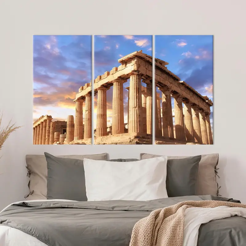Parthenon Duvar Sanatı, Yunan Tuval Sanatı, UNESCO Duvar Sanatı, Yunanistan Sanat Dekoru, Tuval Duvar Sanatı, Modern Sanat, Ev Dekor Sanatı, Duvar Sanat Dekoru - 1