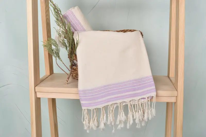 Gym Towel, Handmade Turkish hammam towel, Wedding Shower Gift, Turkish Towel Beach, Bath towel, 68x36 Cotton Striped Towel, Absorbent towel - 4
