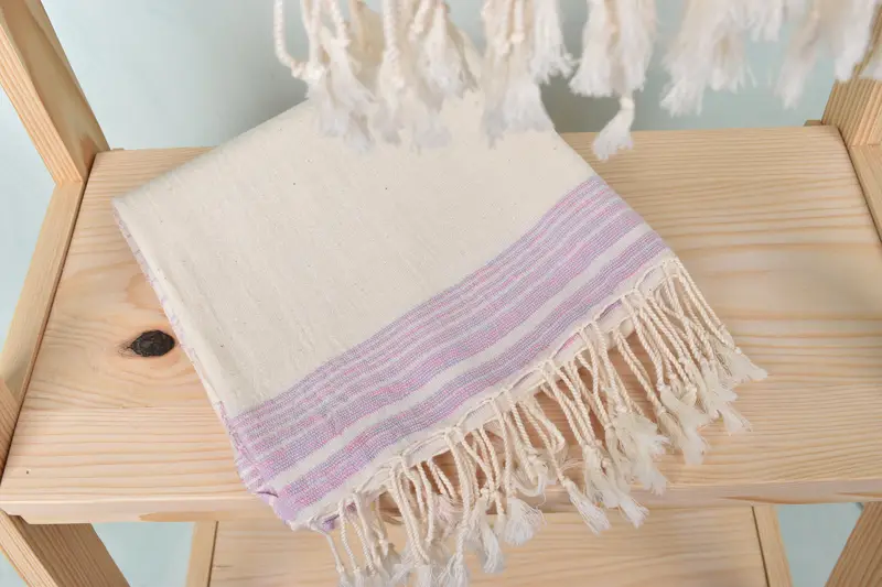 Gym Towel, Handmade Turkish hammam towel, Wedding Shower Gift, Turkish Towel Beach, Bath towel, 68x36 Cotton Striped Towel, Absorbent towel - 5