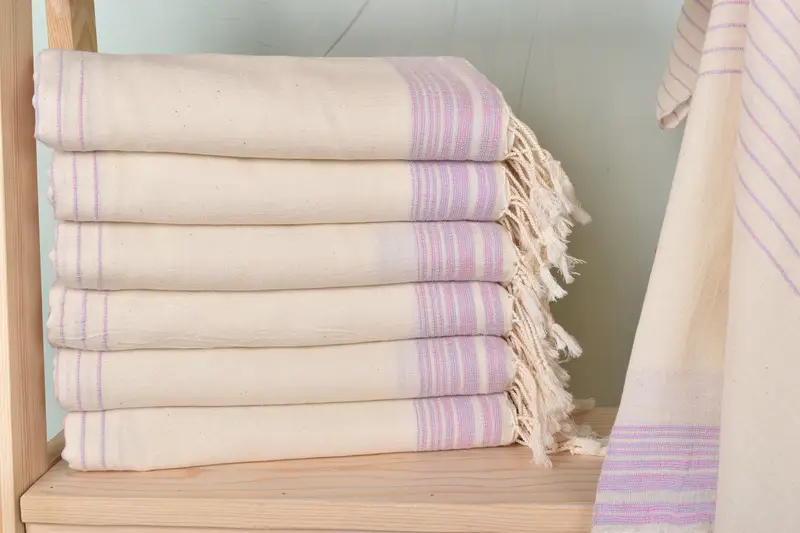 Gym Towel, Handmade Turkish hammam towel, Wedding Shower Gift, Turkish Towel Beach, Bath towel, 68x36 Cotton Striped Towel, Absorbent towel - 1