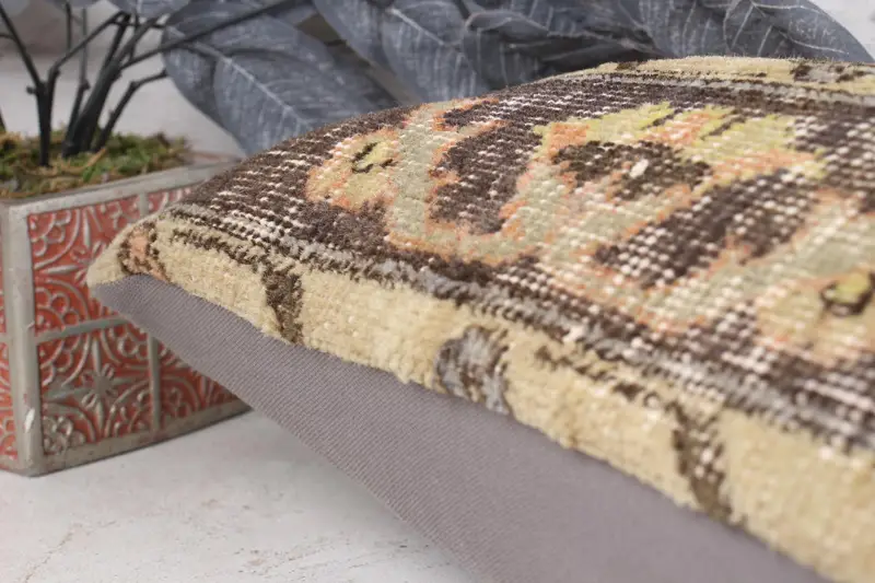 Pillow Cover, Car Pillow Cover, Turkish Pillow, Vintage Kilim Throw Pillow, Ethnic Pillow, 12x24 Beige Cushion Case, Boho Pillow - 7