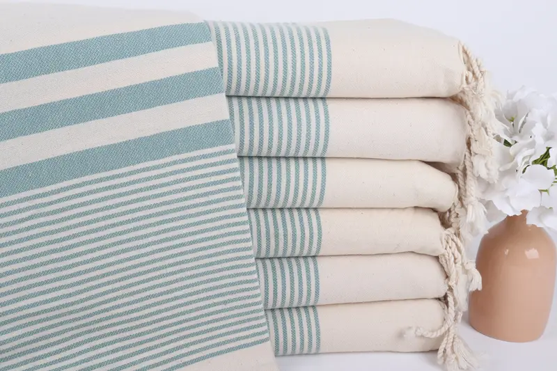 70x40 Cotton Striped Towel, Custom Beach Towel, Absorbent towel, Turkish hand towel, Turkish Towel Beach Towel, Personalized Wedding Gift For Couple - 1