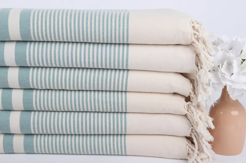 70x40 Cotton Striped Towel, Custom Beach Towel, Absorbent towel, Turkish hand towel, Turkish Towel Beach Towel, Personalized Wedding Gift For Couple - 3