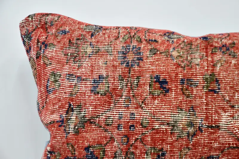 Ethnical Kilim Rug Pillow, Interior Designer Pillow, Vintage Kilim Throw Pillow, Neutral Throw Cushion Cover, 32x32 Red Cushion, Cushion Cover - 2