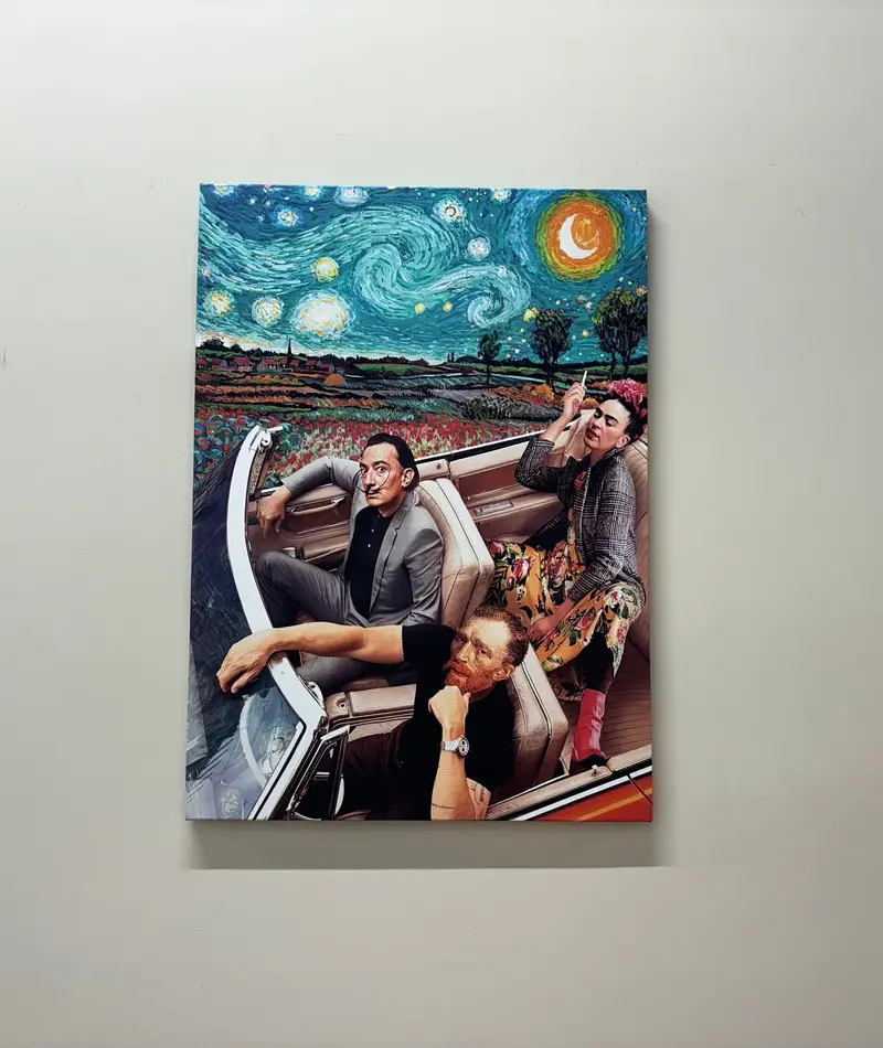 モダンなゴッホ星月夜プリントキャンバス - トレンディなアート装飾