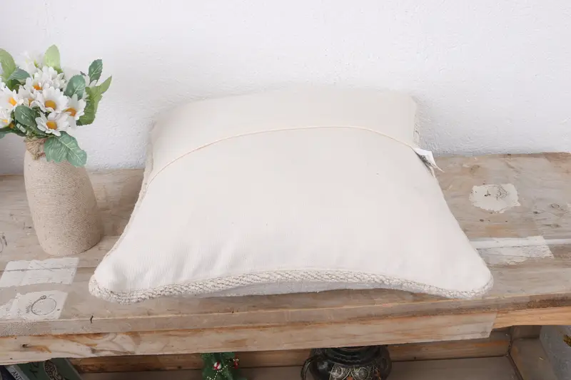 Pillow for Couch, Cushion Cover, Ethnical Kilim Rug Pillow, Pattern Throw Pillow Sham, Kilim Pillow, Cozy Throw Cushion, 14x14 White Cushion Cover - 7