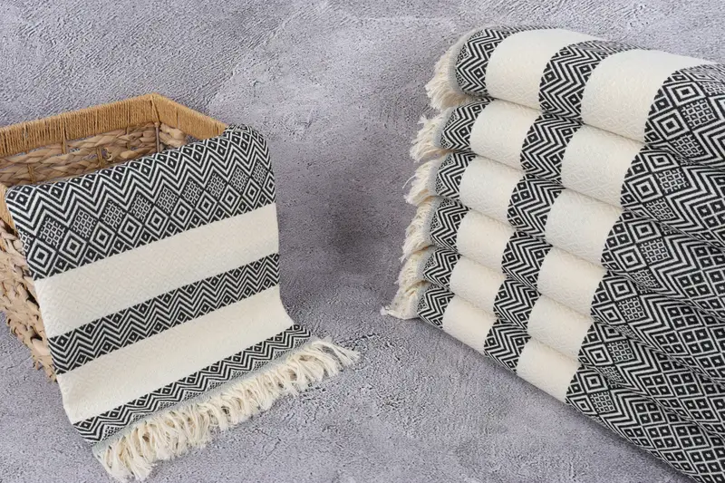 70x40 Cotton Diamond Towel, Organic towel, Turkish Towel Bulk, Custom Wedding Gifts, Gift For Coworker, Quick-Dry Beach Towel, Bachelor Party Favors - 3