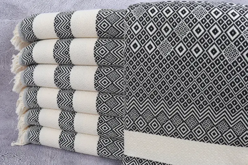 70x40 Cotton Diamond Towel, Organic towel, Turkish Towel Bulk, Custom Wedding Gifts, Gift For Coworker, Quick-Dry Beach Towel, Bachelor Party Favors - 1