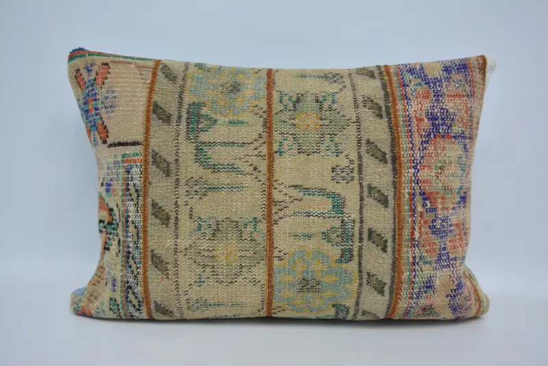 Gift Pillow, Kilim Pillow, 20x28 Beige Cushion Case, Throw Kilim Pillow, Sustainable Pillow Cover, Ethnic Pillow Cover Cushion, Pillow - 1