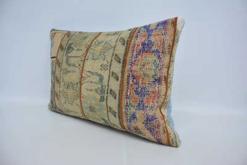 Gift Pillow, Kilim Pillow, 20x28 Beige Cushion Case, Throw Kilim Pillow, Sustainable Pillow Cover, Ethnic Pillow Cover Cushion, Pillow - 4