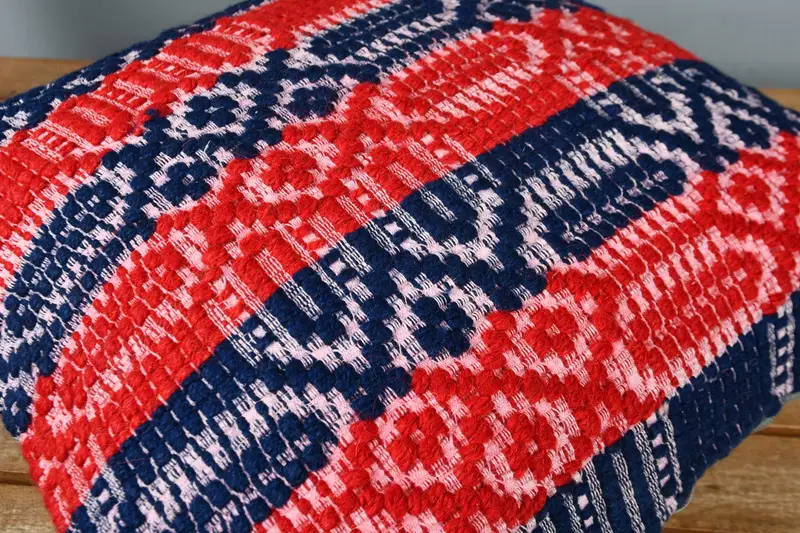 Ikat Cushion, Ikat Pillow, Cushion, Ethnical Kilim Rug Pillow, Muted Cushion, Vintage Kilim Pillow, Boho Pillow, 16x16 Red Pillow - 4