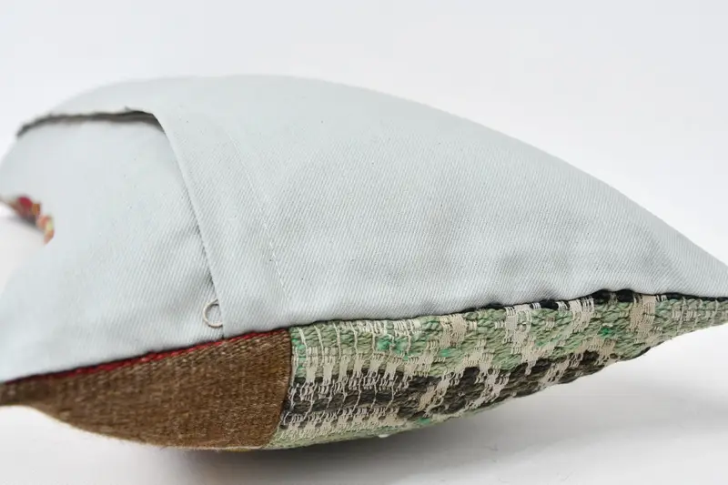 Bolster Cushion Case, Kilim Pillow, Cotton Cushion Cover, 12x48 Red Cushion Case, Ethnical Kilim Rug Pillow, Boho Pillow, Cushion Cover - 5