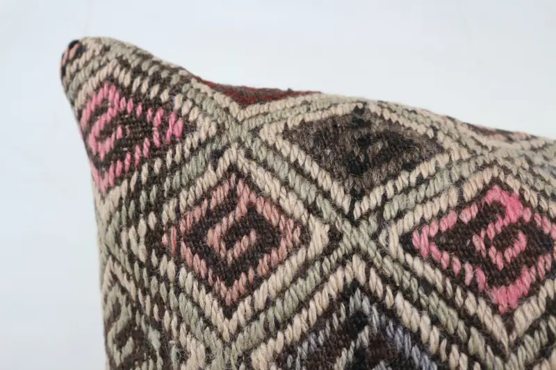 Turkish Bench Pillow Case, Turkish Pillow, 28x28 Beige Cushion Cover, Cushion Case, Turkish Kilim Pillow, Natural Cushion, Pillow for Sofa - 2
