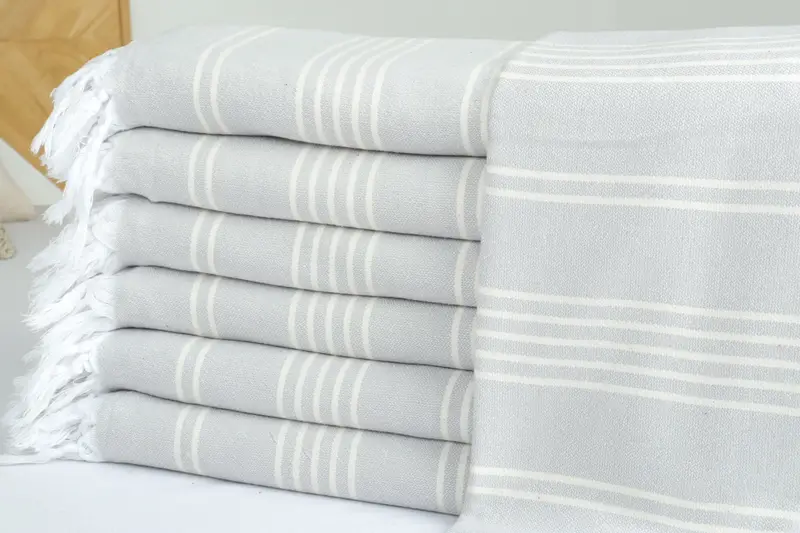 Shower Curtain, Custom Wedding Gifts, Extra Large Tablecloth, Custom Gift, 96x70 Cotton Striped Towel, Monogram Blanket, Bridesmaid Gifts - 2