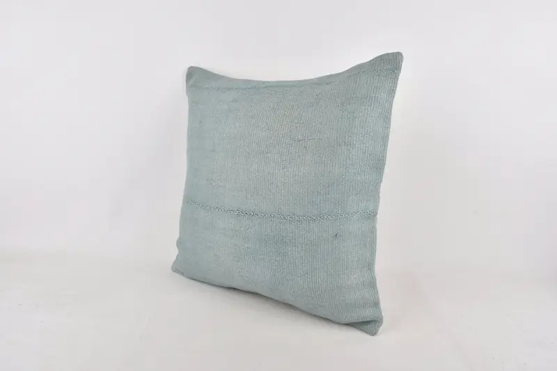 Pillow Sham, Handmade Kilim Cushion, 24x24 Gray Pillow Sham, Turkish Pillow, Home Decor Pillow, Handwoven Pillow Cover Cushion - 3