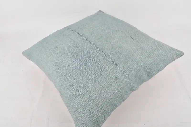 Pillow Sham, Handmade Kilim Cushion, 24x24 Gray Pillow Sham, Turkish Pillow, Home Decor Pillow, Handwoven Pillow Cover Cushion - 6